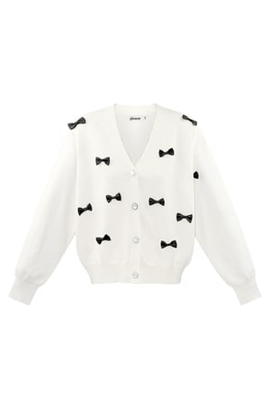 Bowtiful cardigan - white h5 