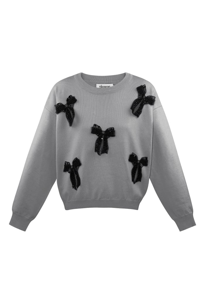 Bow Bliss sweater - grey 