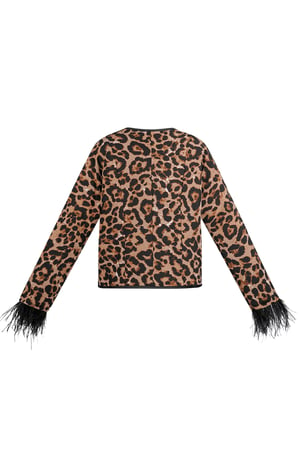 Feather jacket with leopard print - multi  h5 Picture6