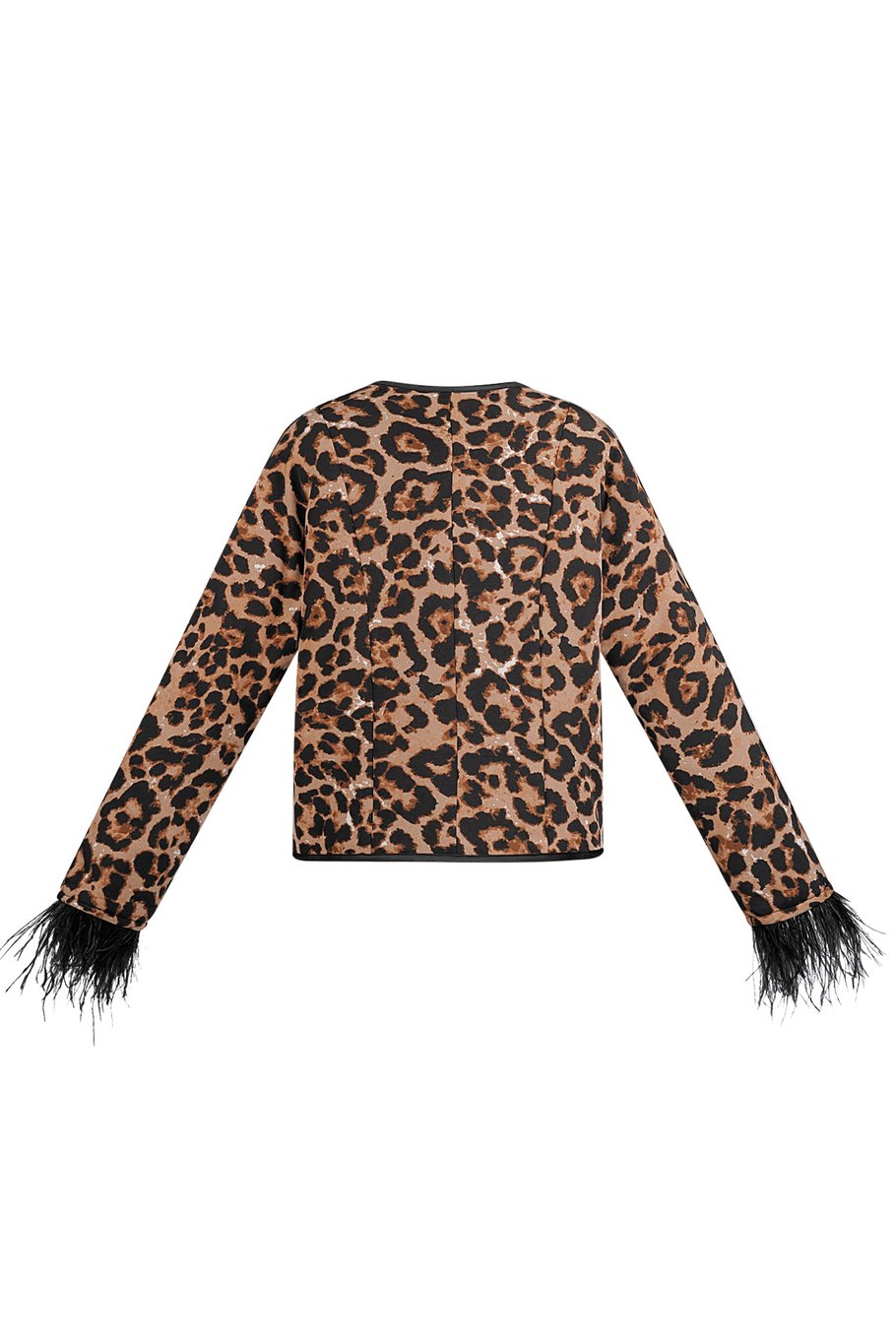 Feather jacket with leopard print - multi h5Picture6