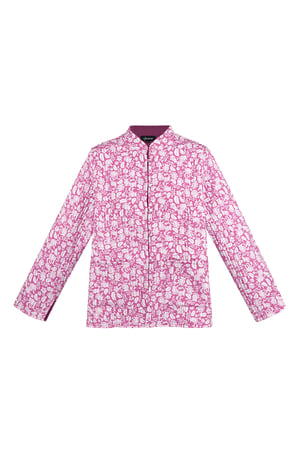 Pink print jacket - pink h5 