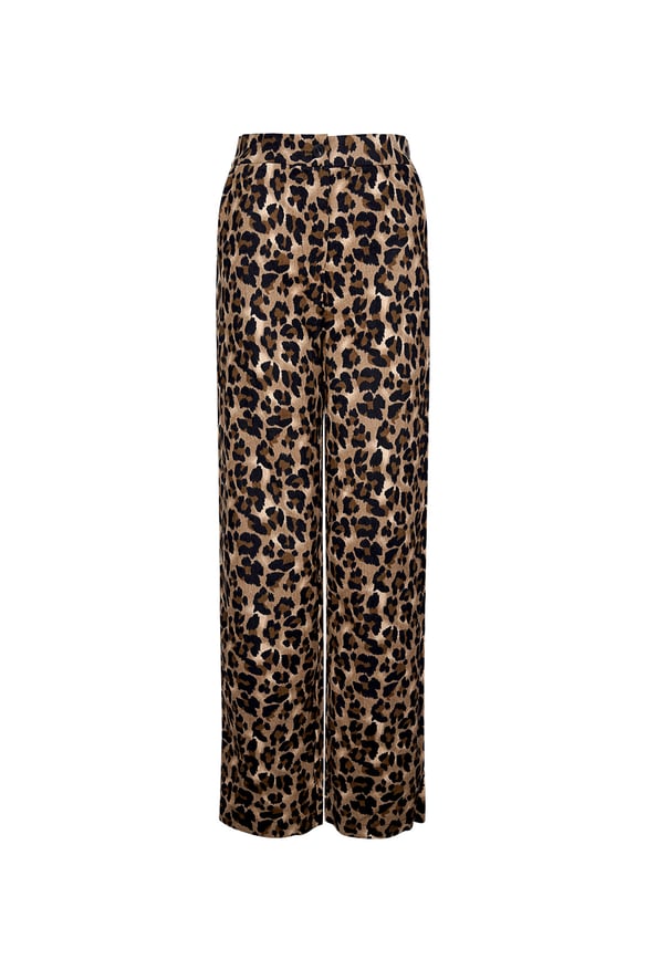 Leopar Aşığı Pantolon - Kahverengi