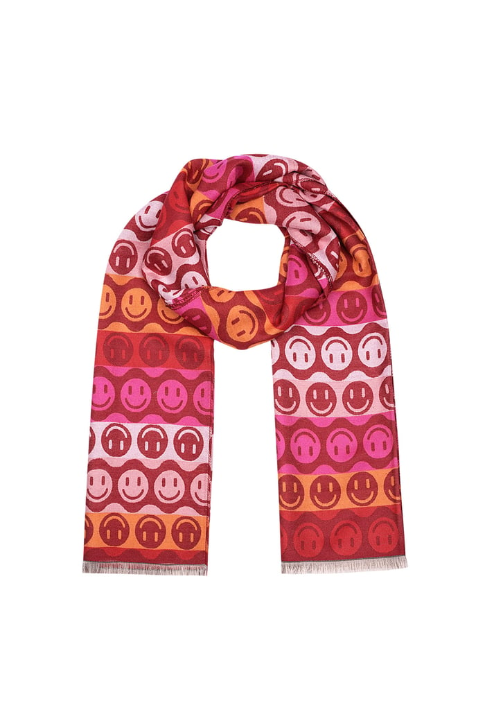 Scarf smiley all over - red 