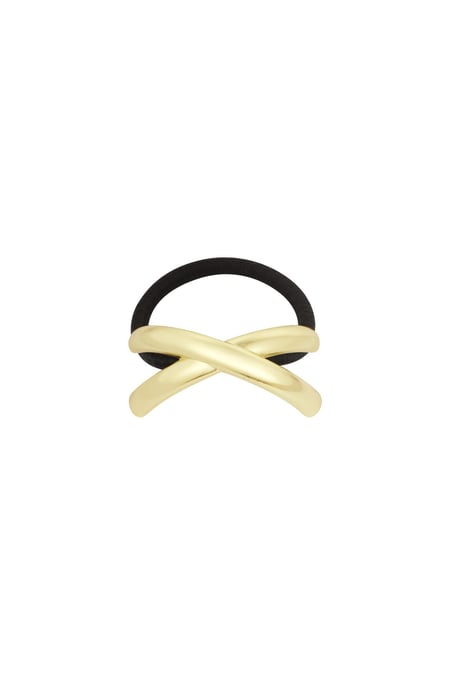 Cross chic hair elastic - Gold color