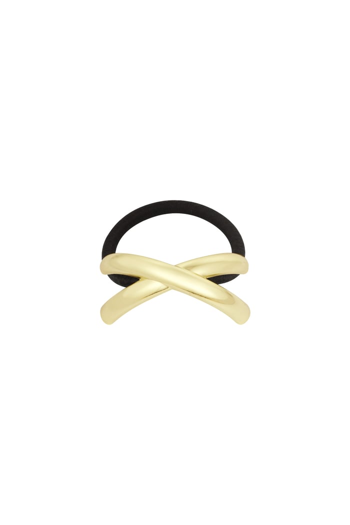 Cross chic hair elastic - Gold color 