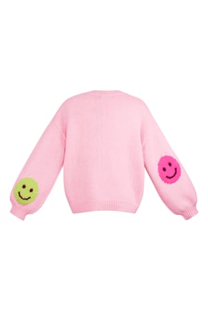 Smiley Strickpullover - hellrosa h5 Bild6