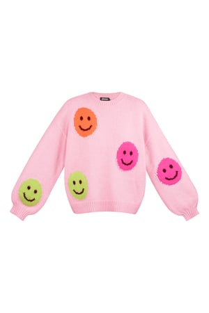 Smiley Strickpullover - hellrosa h5 