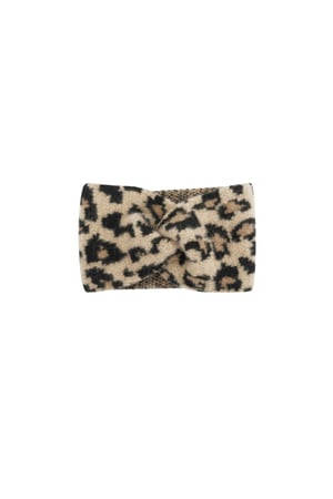 Winter headband leopard print - camel h5 Picture3