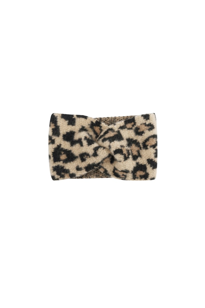 Winter headband leopard print - camel Picture3