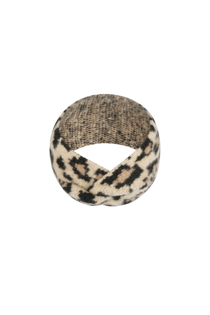 Winter headband leopard print - camel Picture5