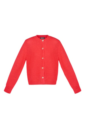 Knitted Love Cardigan - red h5 