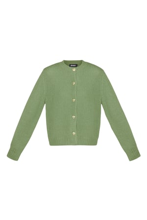 Knitted Love Cardigan - green h5 