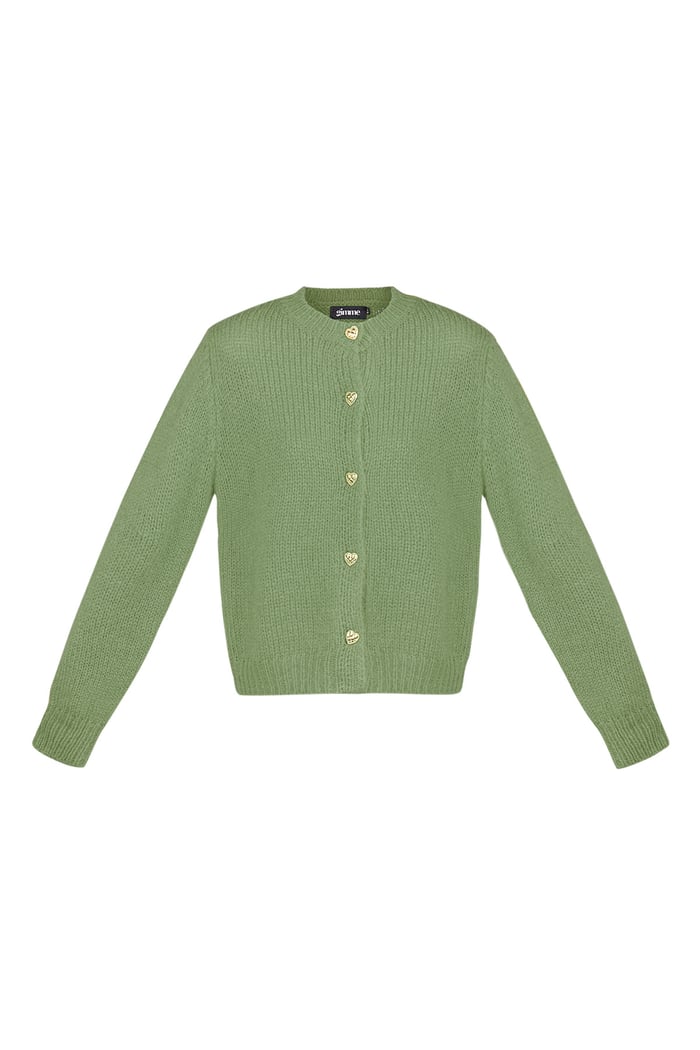 Knitted Love Cardigan - green 