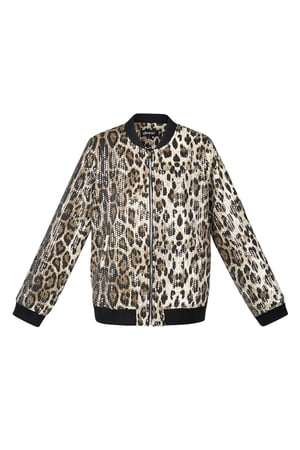 Glitter panther jacket - brown h5 