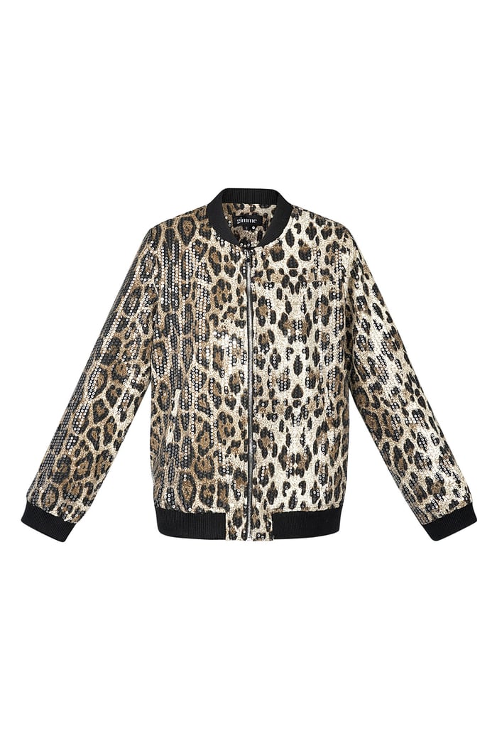 Glitter panther jacket - brown 