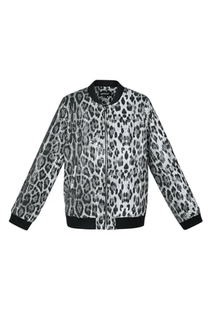 Glitzer Panther Jacke - grau h5 