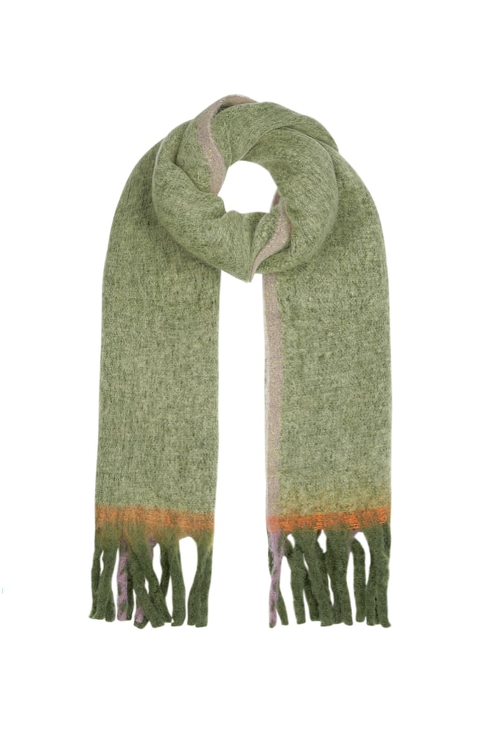 Cold comfort scarf - green 