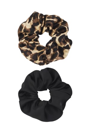 Scrunchie set wild duo - brown black h5 