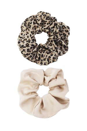 Scrunchie set panther duo - beige h5 