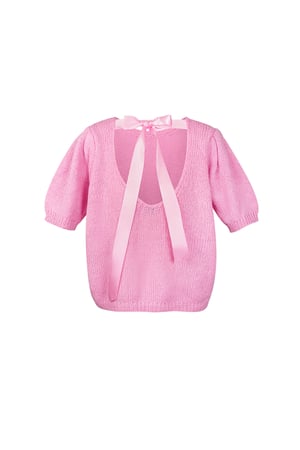 Camicia con fiocco morbido - Fucsia h5 