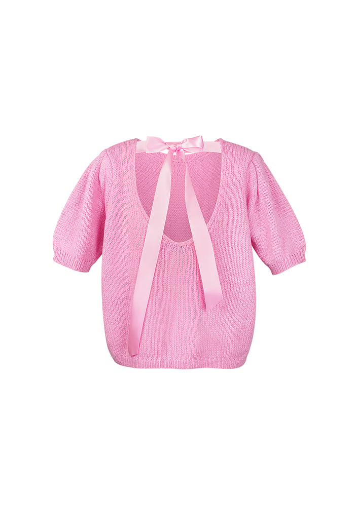 Camicia con fiocco morbido - Fucsia 