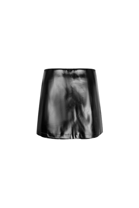 Trendy PU skort - Black 2