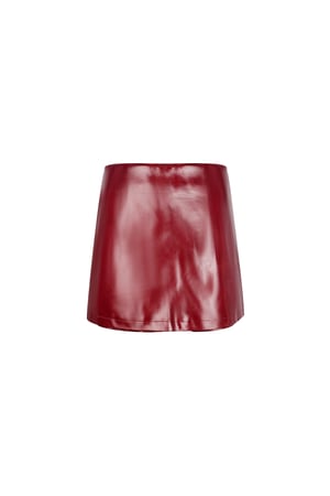 Trendy PU skort - Red h5 