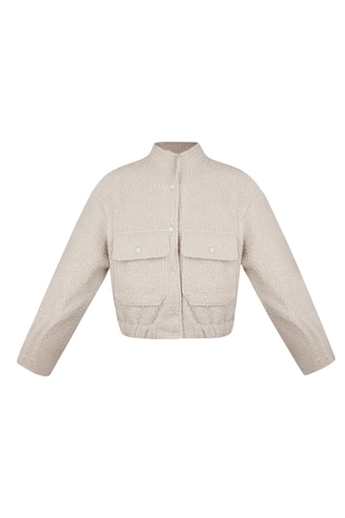 Bomberjacke aus Bouclé - Off-White h5 