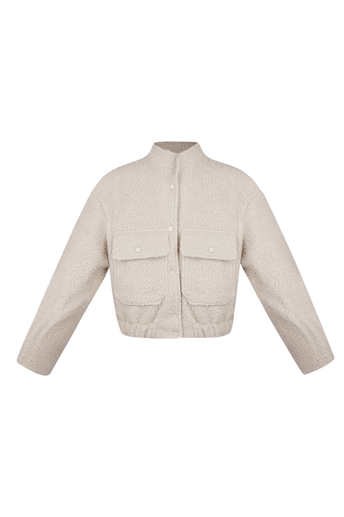 Boucle bomber jacket - Off white 