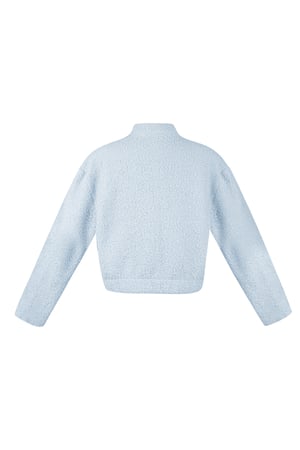 Bomberjacke aus Bouclé - Blau h5 Bild11