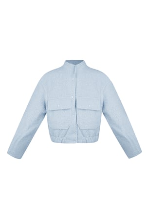 Boucle bomber jacket - Blue h5 