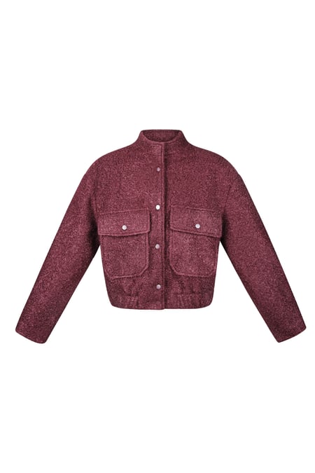 Boucle bomber jacket - Red 2