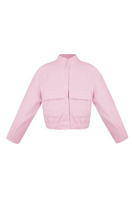 Boucle bomber jacket - Pink 2