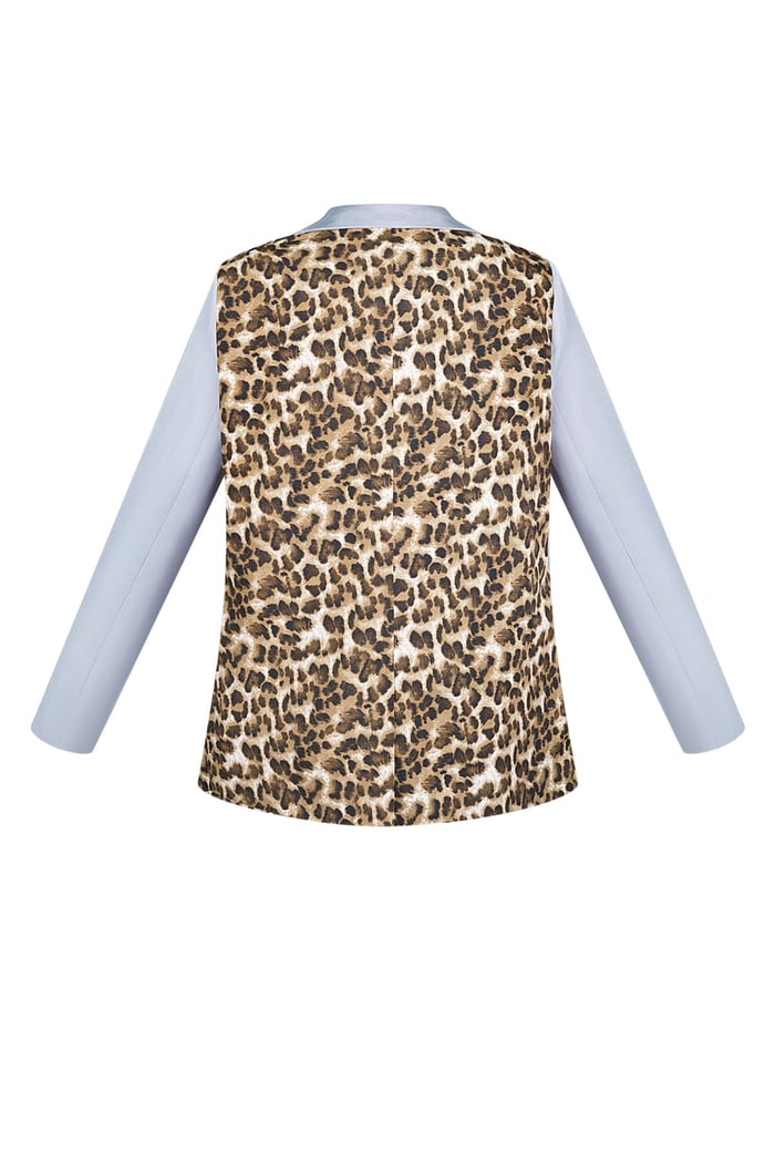 Blazer Panther-Print Rückenprint - Grau Bild9