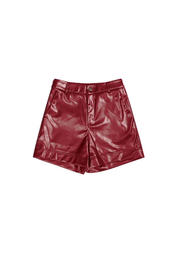 PU shorts - Red 