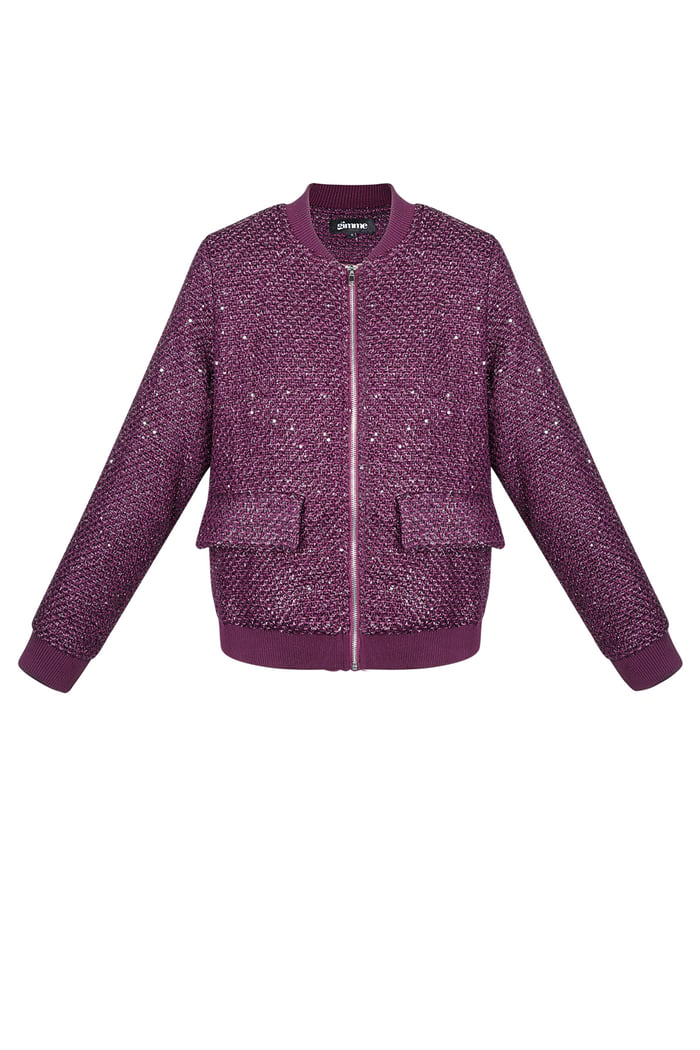 Bomber jacket sparkly day - Burgundy 