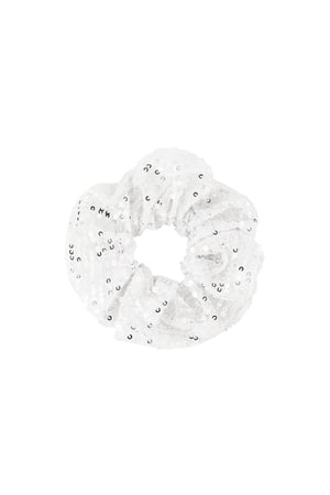 Glitter scrunchie - silver color color h5 