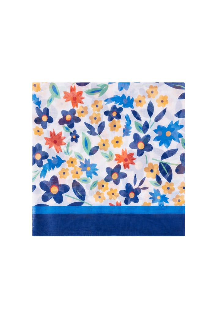 Scarf vivid floral - Blue Picture2