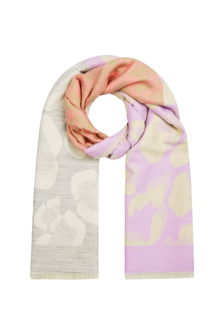 Scarf bold leopard - Pink purple