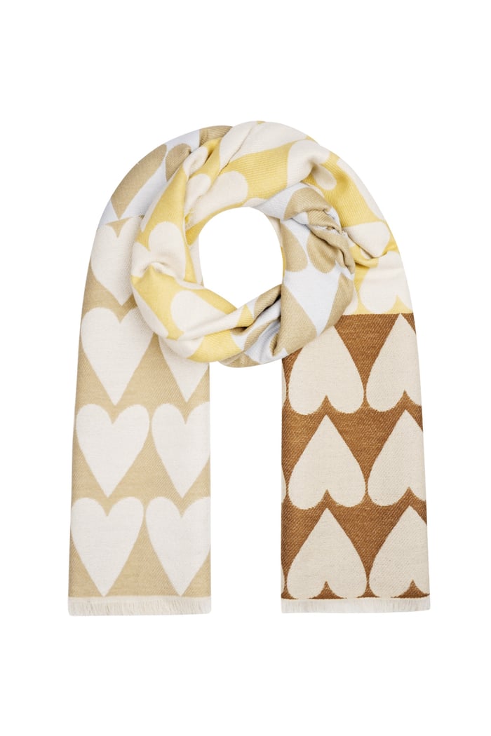 Scarf pop of heart - Beige 