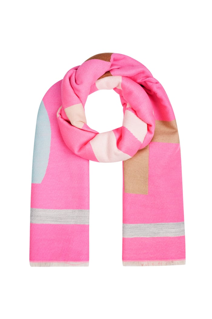 Scarf print parade - Fuchsia 