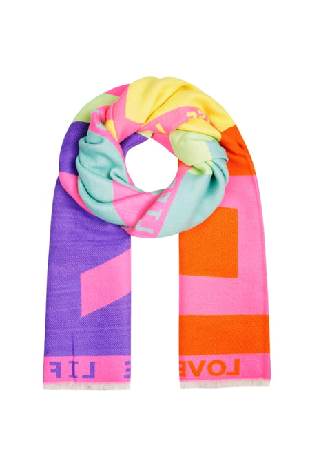 Scarf love life - Fuchsia