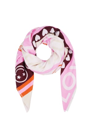 Scarf bright day - Pink multi h5 