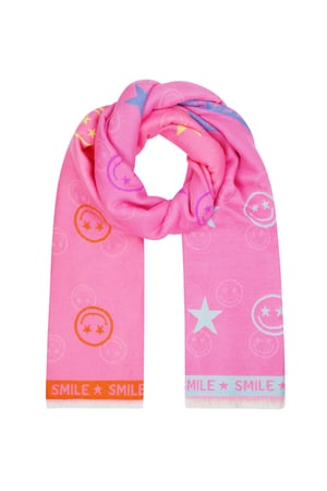 Schal Smiley Stern - Fuchsia h5 