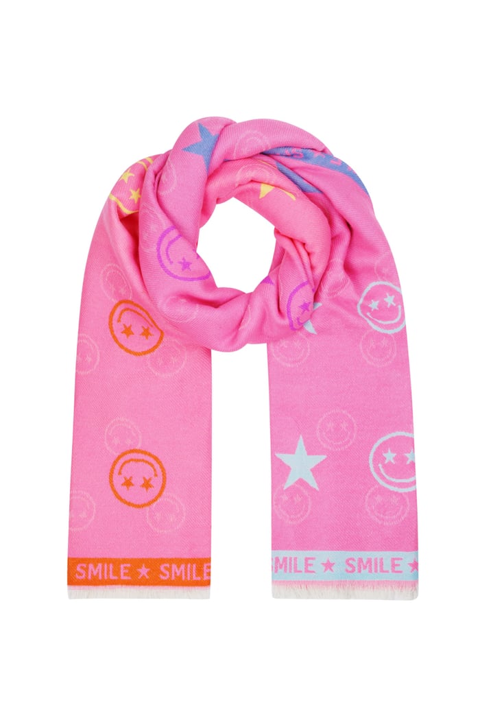 Schal Smiley Stern - Fuchsia 