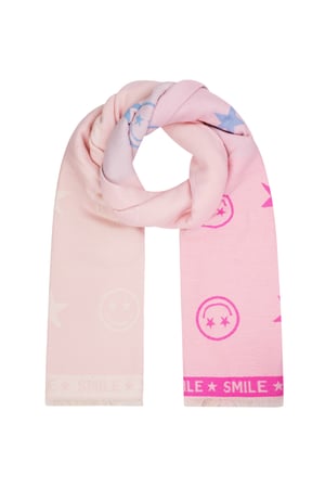 Scarf smiley star - Pale pink h5 