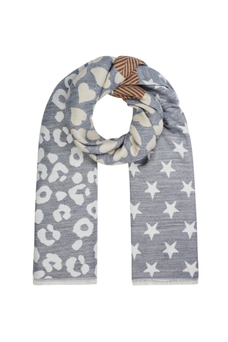 Scarf star & leopard duo - Grey 2