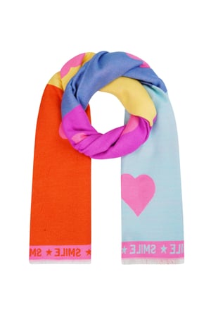 Scarf smile splash - Pink multi h5 