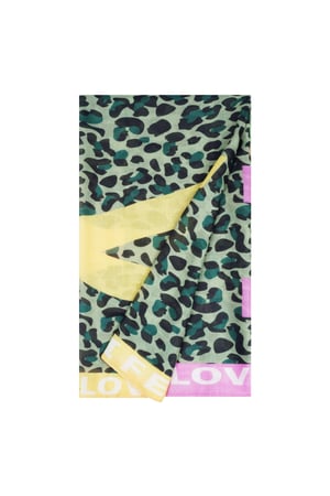 Scarf festive panther print - multi h5 Picture5