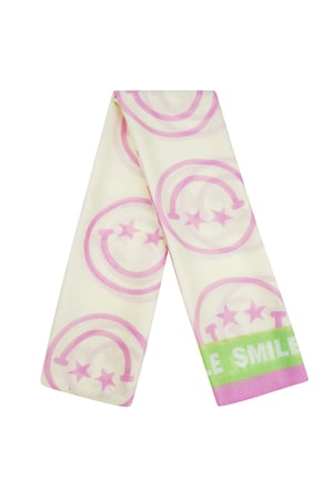 Scarf smiley day - Pink and green  h5 Picture4